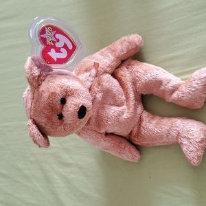 Vintage cashew ty beanie baby bear